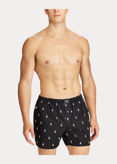 Boxer Polo Ralph Lauren Hombre Negros - Allover Pony - HVRJC0964